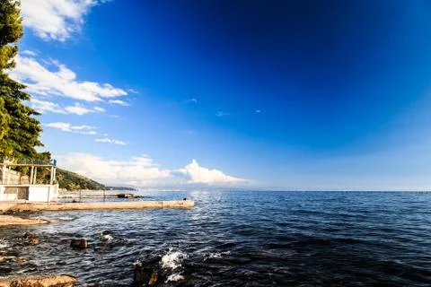 Sunset at the sea, Trieste Foto stock