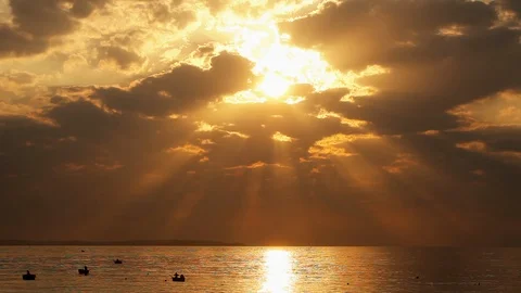 Sunset sea vietnam Stock Footage 112016547