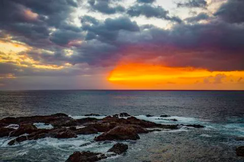 Sunset sea view Foto stock