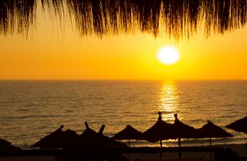 Sunset Sea View Stock Photos