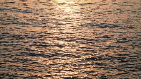 Sunset sea wave pattern Stock Footage 158434068