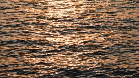 Sunset sea wave pattern Stock-Footage 158434080