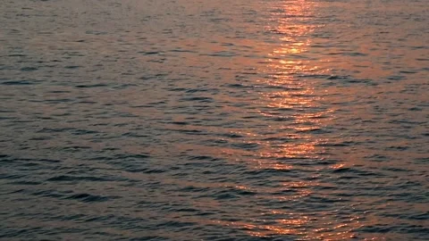 Sunset sea waves Stock Footage 158434099