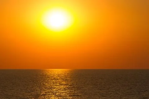 Sunset sea waves Stock Photos