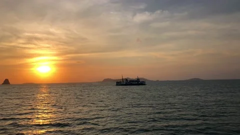 Sunset at sea1 Stock Footage 152160690