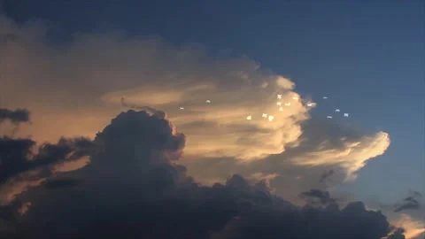 Sunset Seagulls Soaring Through Clouds Stock Footage 325329318