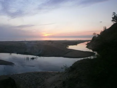 Sunset At The Sea.JPG Stock Photos