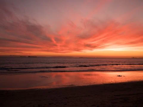 Sunset at Seal Beach Stock Photos