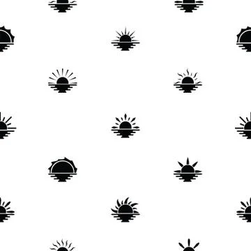 Sunset seamless pattern background icon. Illustrazione stock