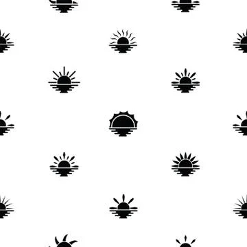 Sunset seamless pattern background icon. Stock Illustration