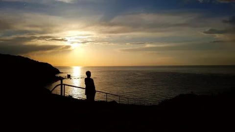 Sunset seascape Stock Photos