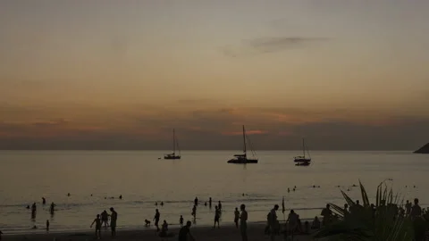 Sunset seascape, timelapse Stock Footage 221383905