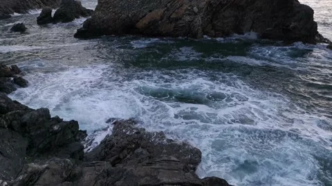 Sunset seascape view from the coast Stock Footage 132542819