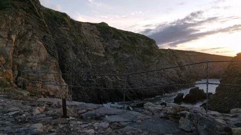 Sunset seascape view from the coast Stock Footage 132542893