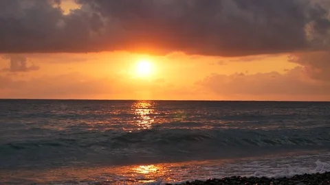 Sunset at the Seashore Vídeo Stock 97273216