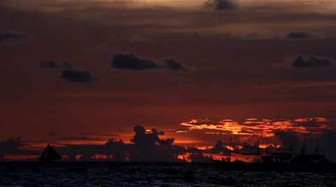 Sunset on seaside Video stock 64053855