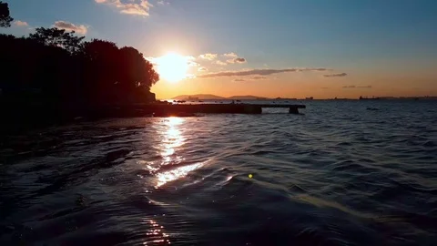Sunset At The Seaside Stock Footage 83746355