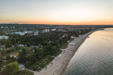 Sunset on the seaside Foto stock