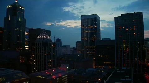 Sunset in Seattle Stock Footage 302958