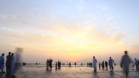 Sunset at Seaview beach Video stock 76323802