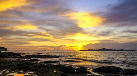 Sunset seaview Stockbeeldmateriaal 12619239