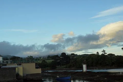Sunset at the Seaview Terrace Stock Photos