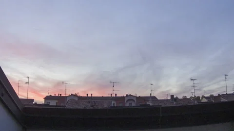 Sunset seen from a balcony Stock Footage 147629529
