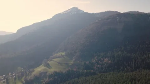 Sunset Seen By Drone In The Mountain Video stock 246739078