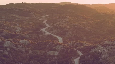 Sunset seen from Pantocrator mountain.  Stock-Footage 144000572