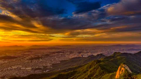 Sunset at Seoul Stock Photos