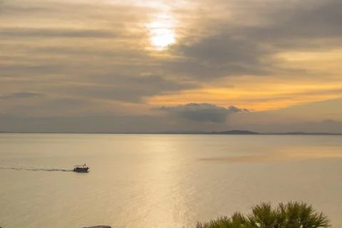 Sunset Serenity: Captivating Beach of Korbous, Cap Bon, Tunisia Stock Photos