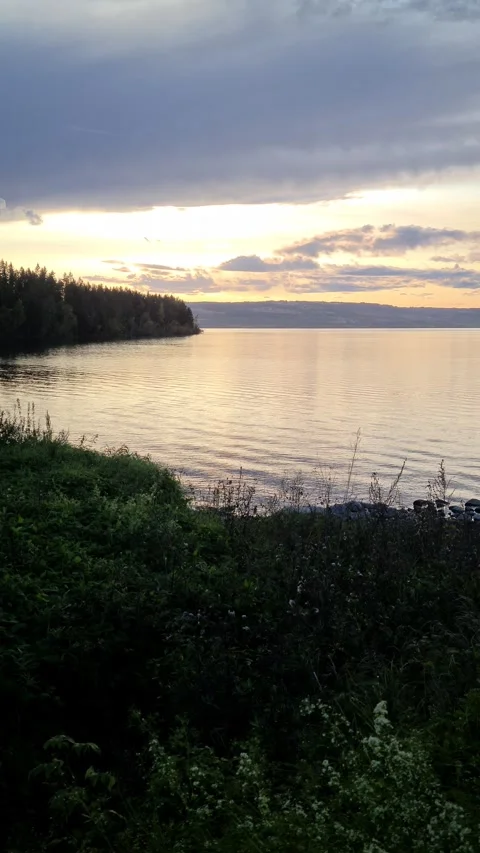 Sunset Serenity by the Water Stock Footage 281190157