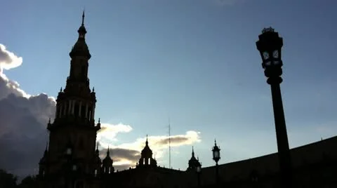 Sunset in Seville, Spain Stock-Footage 10729225
