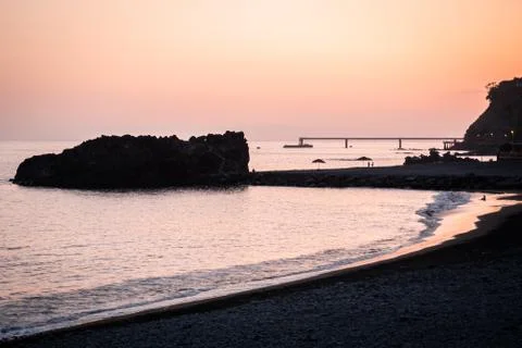Sunset shadow in Madeira Stock Photos