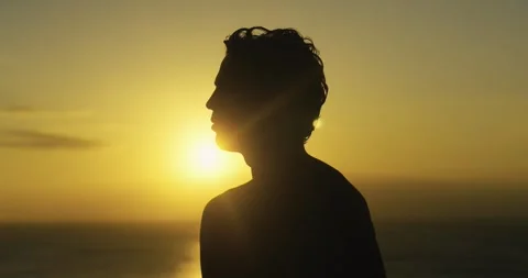 SUNSET SHADOWS MALE 60FPS Stock Footage 245756408