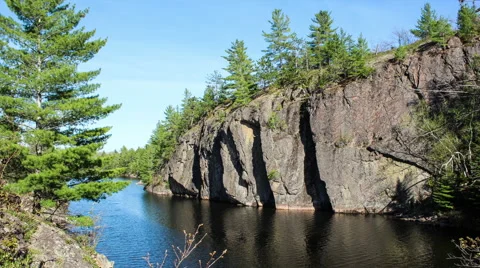 Sunset shadows on a rock wall Stock Footage 40418933