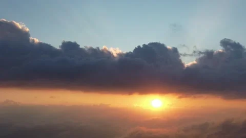 Sunset shinning through the clouds Stock Footage 262206579
