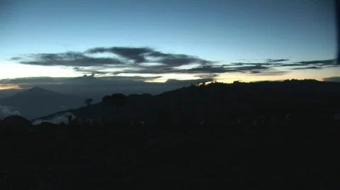 Sunset Shira kamp Stock Footage 378026