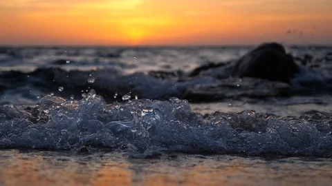 Sunset shore Stock Footage 97244635