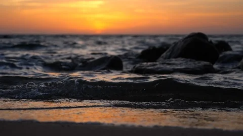 Sunset shore Stock Footage 97245123