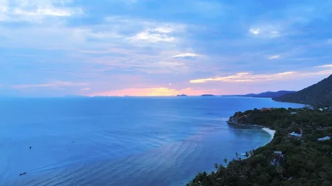 Sunset shore Stock Footage 129320583