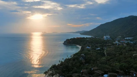 Sunset shore Stock Footage 129323209