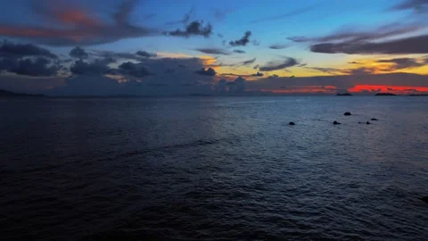 Sunset shore Stock Footage 132058603