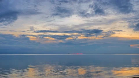 Sunset shore Stock Footage 132060185