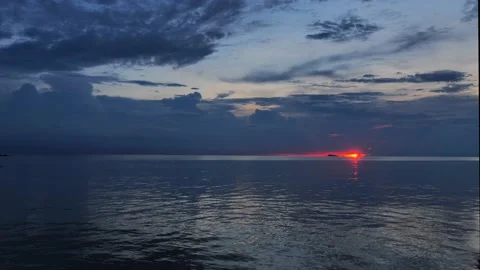 Sunset shore Stock Footage 132060416