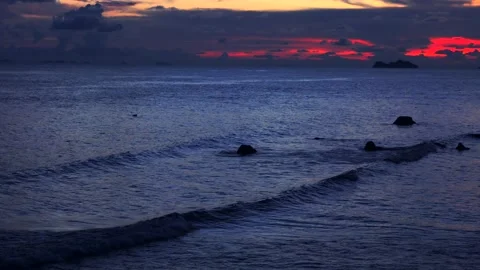 Sunset shore Stock Footage 132065112