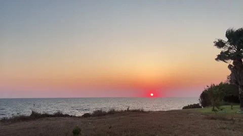 Sunset by the Shore Stock Footage 284819661