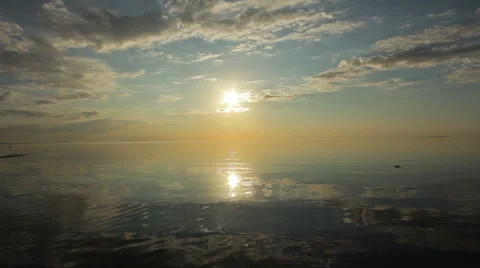 Sunset on the shore of the Gulf of Finland Stock Footage 41661890
