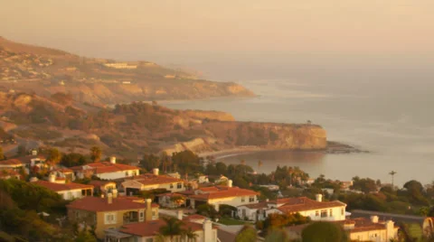 Sunset Shoreline Cliffs Time Lapse Stock Footage 35658999