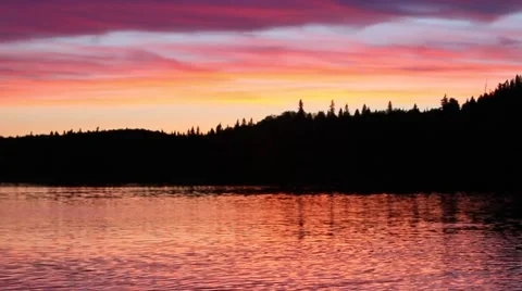 Sunset shoreline scenery smooth Stock Footage 51712044